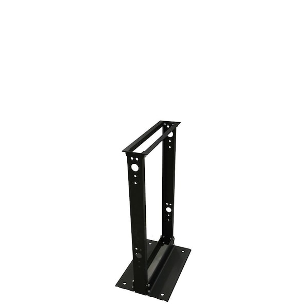 Quest Mfg 2-Post Open Frame Aluminium Floor Rack, 20U, 3' x 19", Black FR1903-20-02 - main